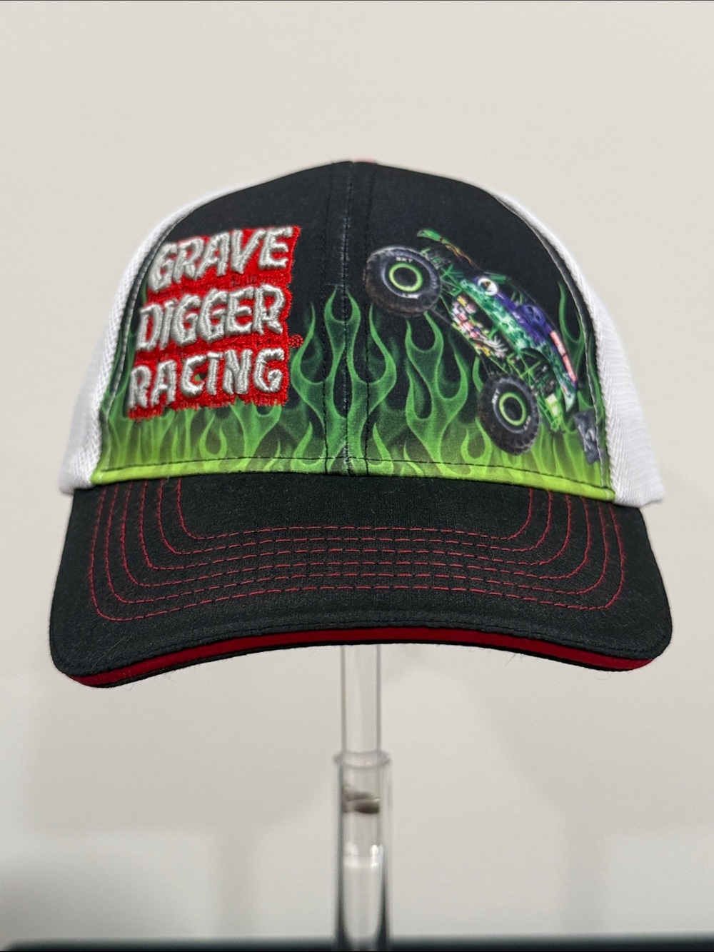 Grave Digger Burner Youth Black & Green Trucker Hat